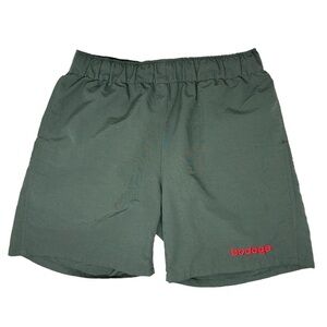 Bodega Logo Swim Trunks Board Shorts Khaki Green Size Small